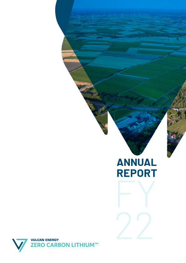 first page of the Annual Report 2022