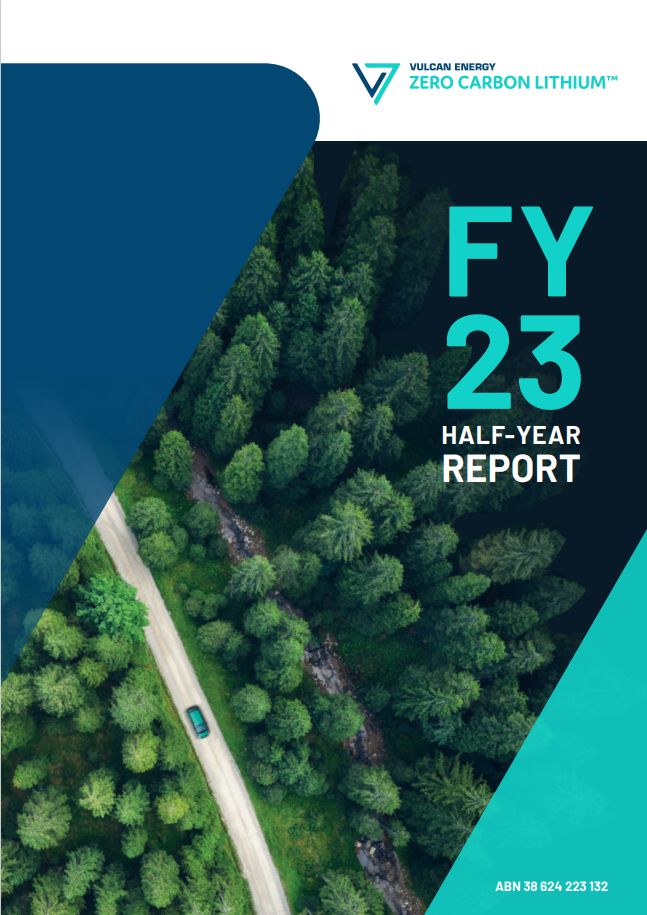 first page of the half year report 2023