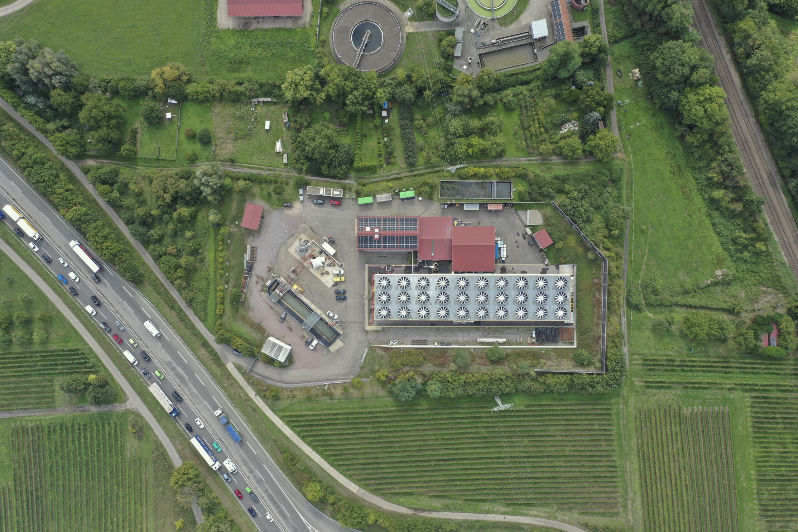 Luftbild Geothermiekraftwerk Insheim
