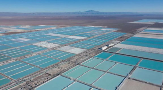 evaporation ponds in the desert